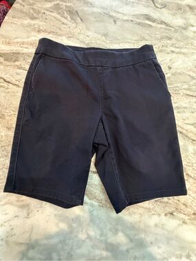 Chaps Navy Pull-On Bermuda Shorts Women’s Small Stretch Casual Golf
